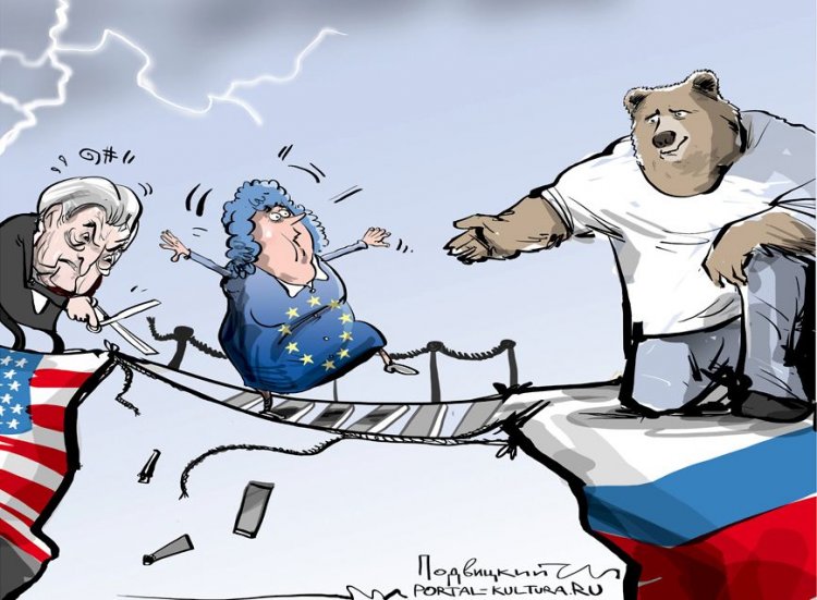 С юмором, позитивно, художественно, представим диалог Россия — Германия.